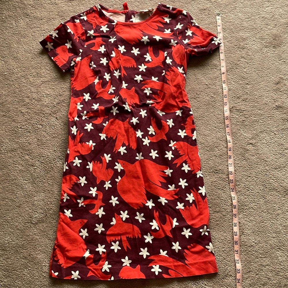 Adorable Bird Flower Floral Boden Dress Mini length 4 Long 4L